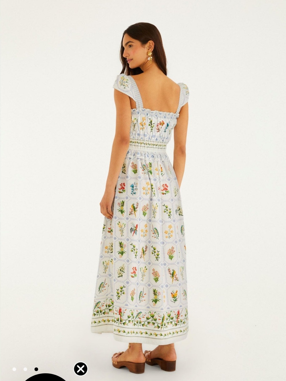 Farm Rio Off-White Tropical Porcelain Maxi Dress - Picture 3 of 7